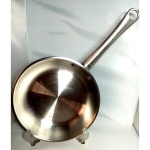 Marcus Stainless Steel Frying Pan Skillet 8" Made  USA Long Handle Sturdy Heavy
